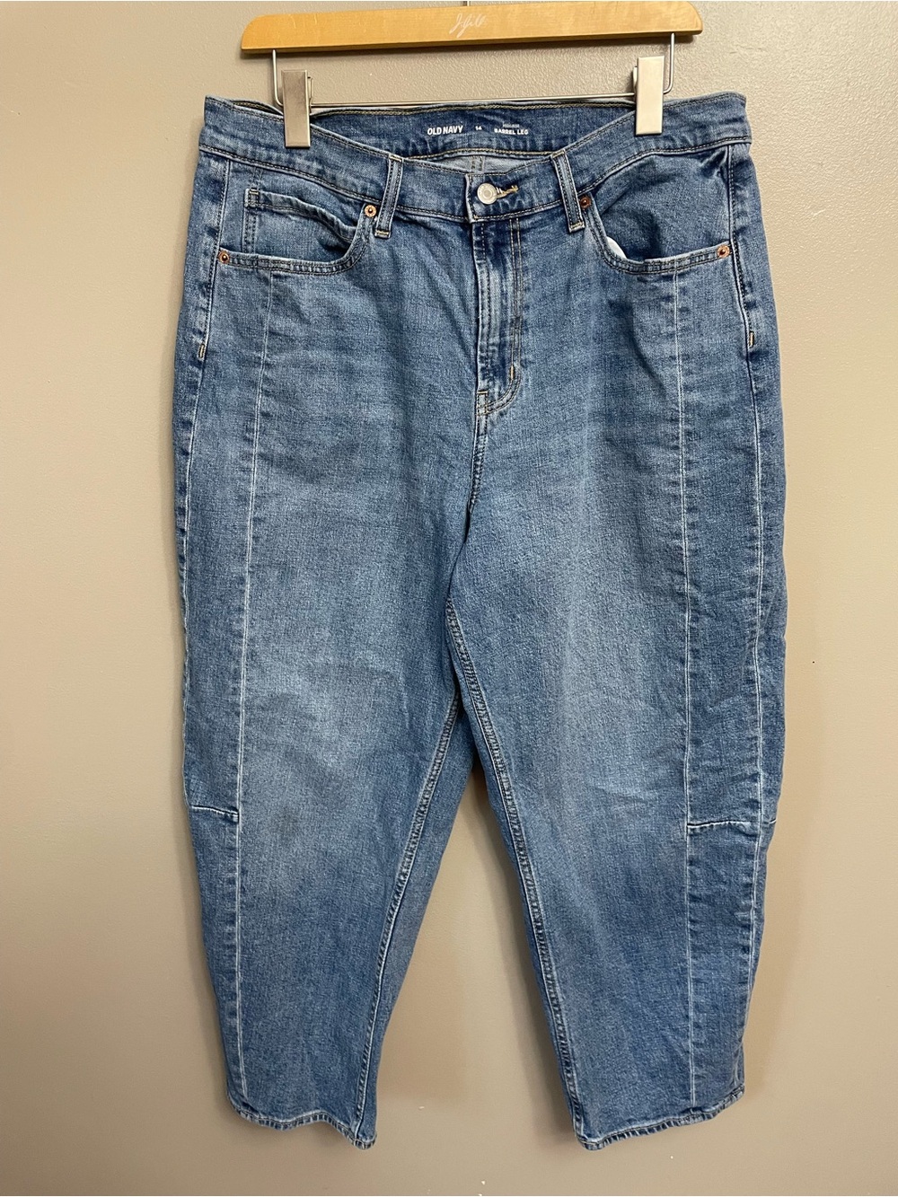 Old navy size 14 baggy barrel leg pansy jeans